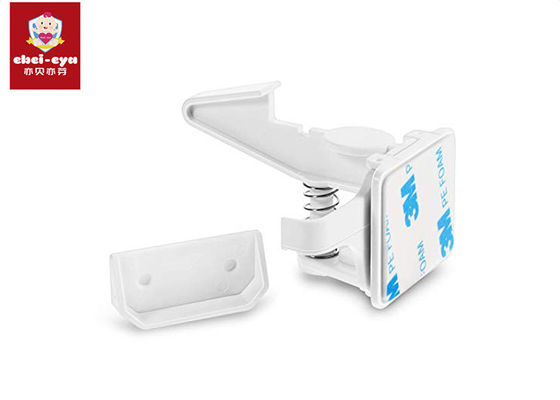 Upgraded Spring Action Baby Safety Cabinet Locks White Color SGS ROHS