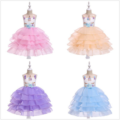 Ricamo senza maniche del fiore di principessa Christmas Dresses With 3D